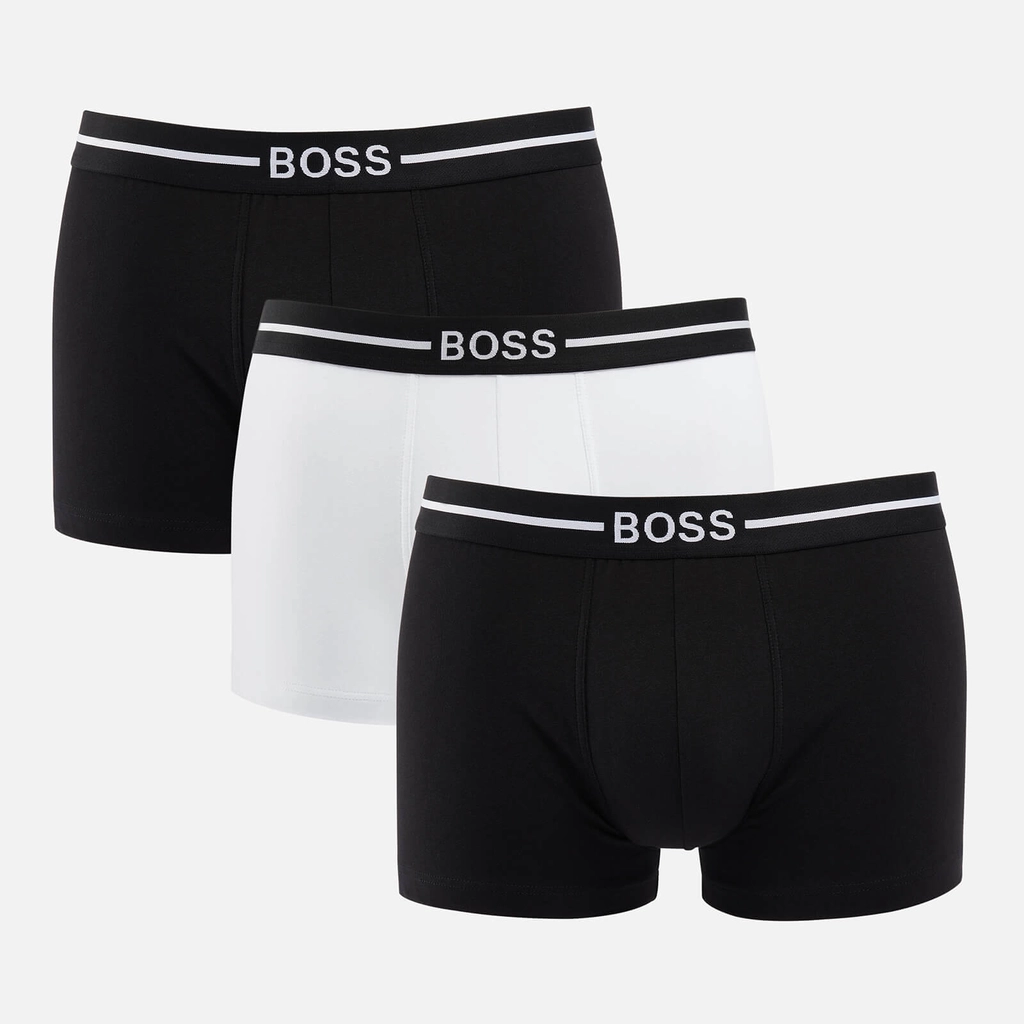 Boss Bodywear Men's Organic Cotton 3-Pack Trunks - Black - S